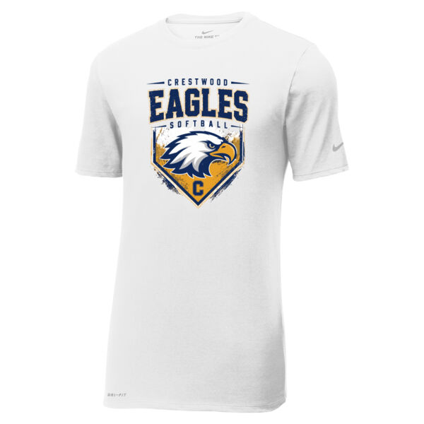 Crestwood Eagles Softball Design 6 on a - Dri FIT Cotton/Poly Tee Thumbnail