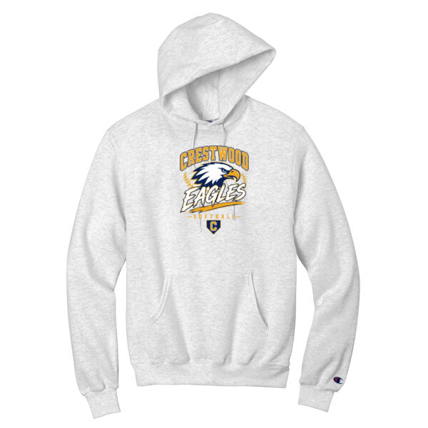 Crestwood Eagles Softball Design 7 (Front & Back Print) on a - Powerblend ® Pullover Hoodie Thumbnail