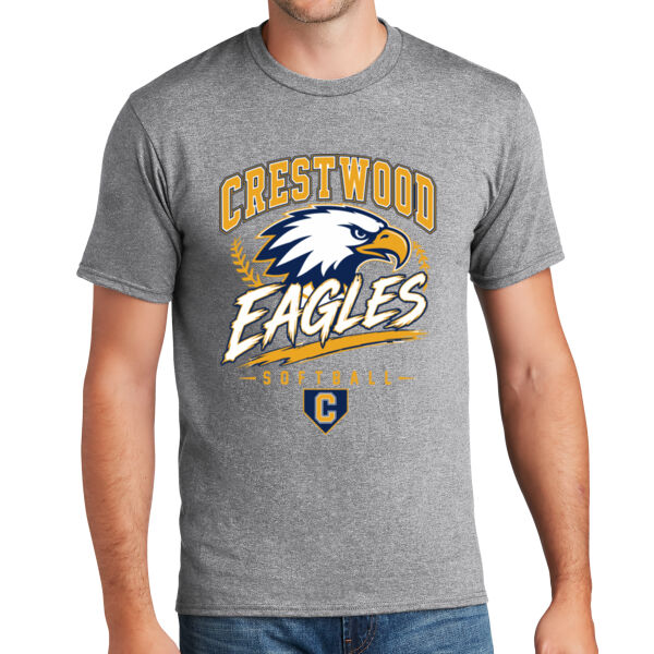 Crestwood Eagles Softball Design 7 (Front & Back Print) on a - Fan Favorite Tee Thumbnail