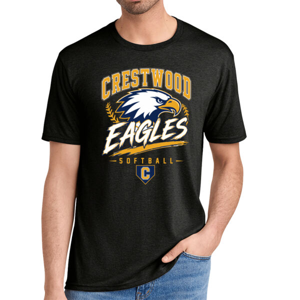 Crestwood Eagles Softball Design 7 (Front & Back Print) on a - Perfect Tri ® Tee Thumbnail