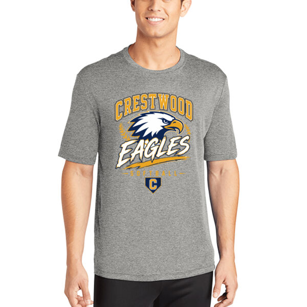 Crestwood Eagles Softball Design 7 (Front & Back Print) on a - PosiCharge ® Competitor Tee Thumbnail